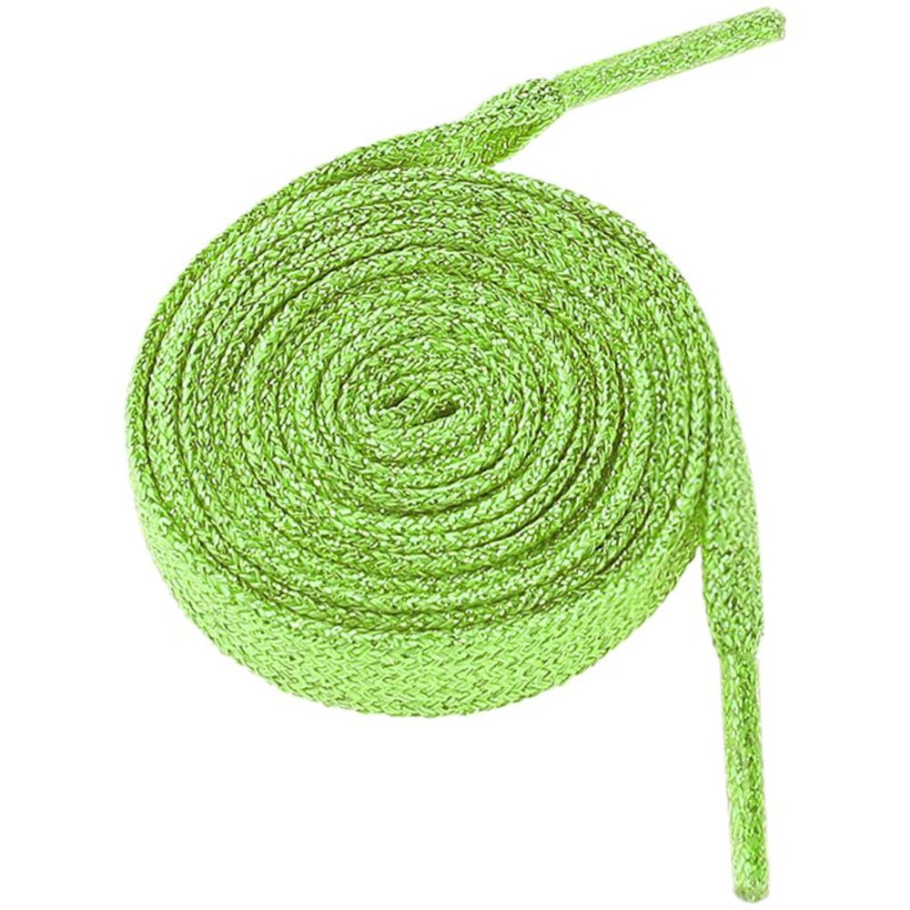 1 Pair Glitter Shiny Metallic Flat Shoelaces 120cm/47.24" Tender Green